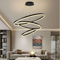 Brilagi -LED Stmievateľný luster na lanku CIRCLE LED/125W/230V 3000-6500K čierna +DO