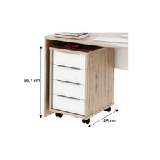 KONDELA Rioma kancelária san remo / biela