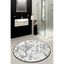 Čierno-biela kúpeľňová predložka Foutastic Marble Circle, ø 100 cm