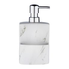 Biely keramický dávkovač na mydlo Wenko Festival Marble, 380 ml