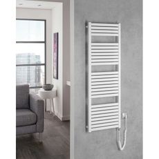 Aqualine - Kúpeľňový elektrický radiátor TONDI-E 500W/230V 133 cm biela