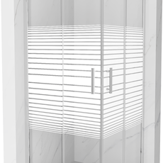 Sprchovací kút MEXEN RIO transparentný / prúžky 80x80 cm