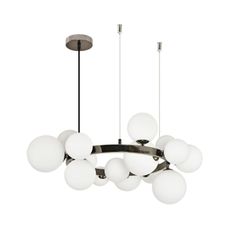 Brilagi - LED Luster na lanku MILLA 15xG9/3W/230V lesklý chróm/biela