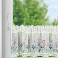 KRÁTKA ZÁCLONA NA PÁSKE DOLOREZ 150X30 CM KVETY