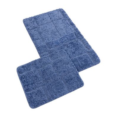 Bellatex Sada Kúpeľňových predložiek bez výkroja BANYSILVER modrá, 60 x 100, 60 x 50 cm