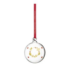 Sklenená ručne fúkaná vianočná ozdoba ø 6,5 cm Ann-Sofi Romme Annual Christmas Bauble – Holmegaard