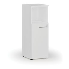 Kombinovaná kancelárska skriňa PRIMO WHITE, 400 x 420 x 1087 mm, biela