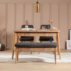 Hanah Home Jedálenský set Vina 4D borovica atlantická/antracit