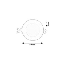 Rabalux 71232 - LED Podhľadové svietidlo SHAUN LED/3W/230V pr. 9 cm biela