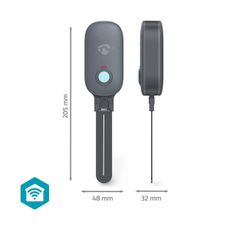 Nedis BTSM1GY - Senzor vlhkosti pôdy 3xAAA Wi-Fi Tuya IP55
