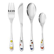 Antikoro detský príbor v striebornej farbe 4 ks Miffy – Zilverstad