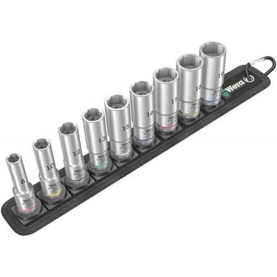 Wera 004545 Zyklop nástrčné hlavice 3/8" 8 ÷ 19 mm Belt B Deep 1 (sada 9 ks)