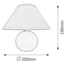 Rabalux 4907 - Stolná lampa ARIEL 1xE14/40W/230V