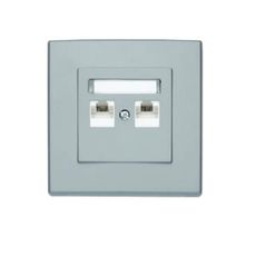 GPK-2L Dvojitá počítačová zásuvka RJ45 popolavý