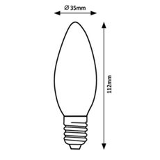 Rabalux 79011 - LED Žiarovka FILAMENT C35 E14/2W/230V 3000K