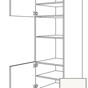 Kuchynská skrinka vysoká Naturel Erika24 pre rúru a mikrovlnnú rúru 60x214,7x56 cm bílá 450.GMDK1.L