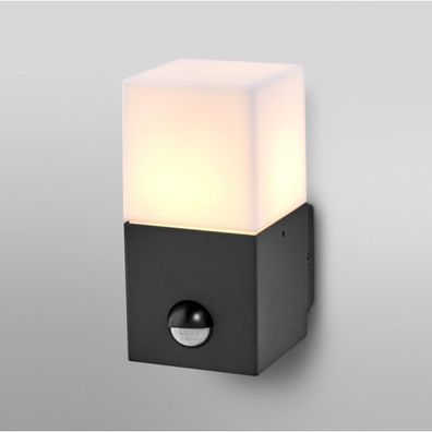 Ledvance - Vonkajšie nástenné svietidlo so senzorom FIGO SQUARE 1xE27/20W/230V