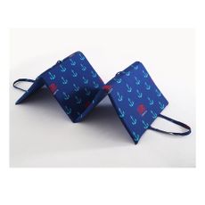 Modrý záhradný sedák na ležadlo 49x137 cm Anchors – B.E.S.