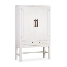 Estila Masívna vintage skriňa Blanc z dreva mindi v bielej farbe 180cm