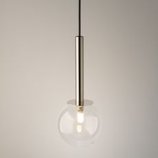 Luster na lanku DAISY 1xG9/12W/230V pr. 14 cm lesklý chróm/čierna/číra