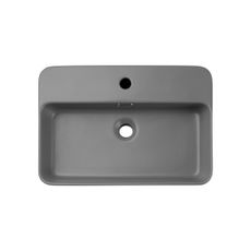 COMAD TRUST 2 MATT LIGHT GREY (E-6282) - Umývadlo na dosku TRUST 55x38 cm, sivé