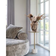 Kovový okrúhly odkladací stolík ø 41 cm Lecco – House Nordic
