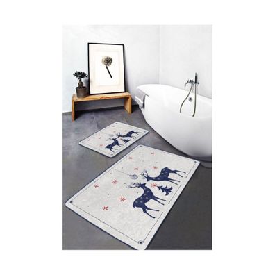 Krémovobiele kúpeľňové predložky v súprave 2 ks 60x100 cm – Mila Home