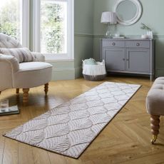 Vnútorný a vonkajší koberec slonovinový 66x230 cm Elm Leaf – Flair Rugs