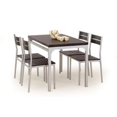 HALMAR Malcolm 1+4 jedálenský set wenge / oceľ