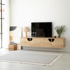 Grotte závesná televízna skrinka 180 cm v dubovej farbe
