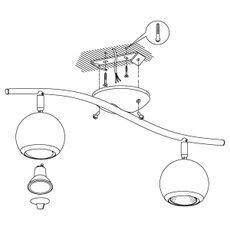 EGLO 31002 - LED Bodové svietidlo BIMEDA 2xGU10/3W LED