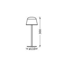Ledvance - LED Stmievateľná vonkajšia nabíjacia lampa TABLE LED/2,5W/5V IP54 béžová