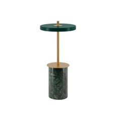Zelená mramorová LED stolová lampa so stmievačom s kovovým tienidlom (výška 25,5 cm) Asteria Move Mini – UMAGE