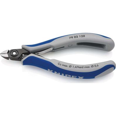 Presné bočné frézy na elektroniku 120 mm Knipex 79 02 120 leštená hlava, viaczložkové puzdrá