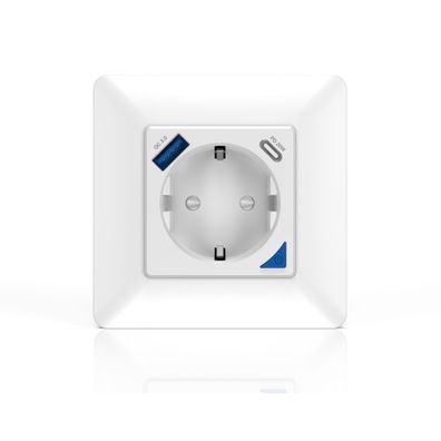 Immax NEO 07801L - Inteligentná zásuvka 16A/230V + USB-A + USB-C Tuya SCHUKO