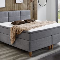 Posteľ boxspring Ardi 180x200 cm, šedá tkanina