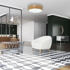 Kúpeľňové stropné svietidlo CLEO 2xE27/24W/230V pr. 30 cm zlatá IP54