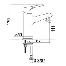 JIKA H3111W10049101 - Umývadlová batéria CUBE 17,9 cm lesklý chróm