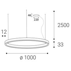 LED2 - LED Stmievateľný luster na lanku CIRCLE 80W/230V 3000K/4000K pr. 100cm biela