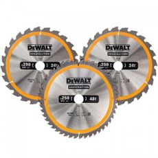 Sada 3 pílových listov 250x30 mm (2xDT1956, 1xDT1957) DeWALT DT1963