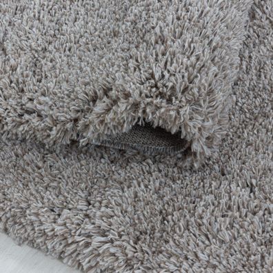 Svetlohnedý okrúhly koberec ø 160 cm Fluffy – Ayyildiz Carpets