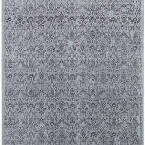 Diamond Carpets koberce Ručne viazaný kusový koberec Diamond DC-M 5 Light grey / aqua - 180x275 cm