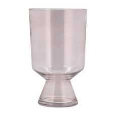 Svetloružová sklenená váza (výška 24 cm) Drum – Villa Collection
