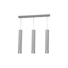 LED Luster na lanku TUBA 3xGU10/4,8W/230V šedá/lesklý chróm