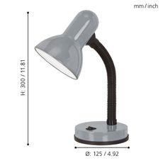 Eglo 90977 - Stolná lampa  BASIC 1 1xE27/40W/230V
