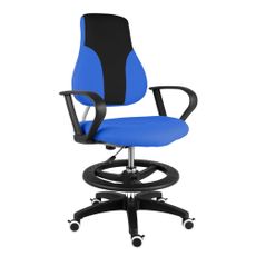 Detská rastúca stolička Neoseat KINDER — látka, čierna / modrá