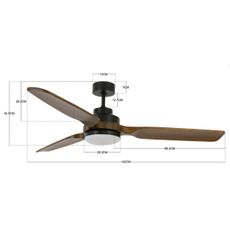 Lucci air 213054 - LED Stropný ventilátor SHOALHAVEN GX53/17W/230V paulovnia +DO
