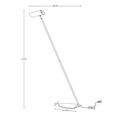Lucide 19700/01/31 - Stojacia lampa HESTER 1xGU10/7W/230V