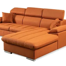 Rohová sedacia súprava RIMINI, pravá, oranžová (megan 357)