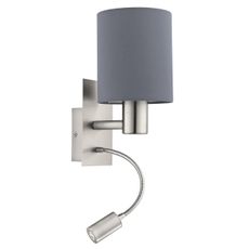 Eglo 96479 - LED Flexibilné svietidlo PASTERI 1xE27/40W+LED/3,8W šedá
